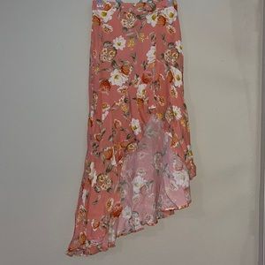 Floral Hi-Lo Skirt